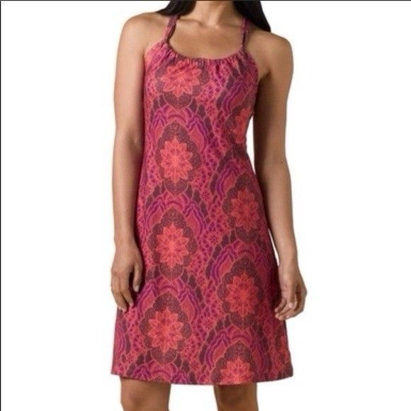 Prana Women’s S Quinn Dress Sleeveless Knee Length Built In Bra Dress - Picture 1 of 11